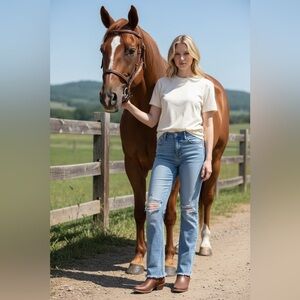 Idyllwind Stylish Distressed Blue Jeans